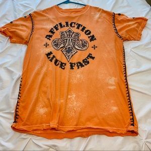 Affliction T-shirt Size XL Men’s - Orange